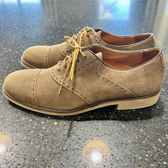 Johnston Murphy Suede Cap Toe Oxfords. Tan. Size 12. main image 6